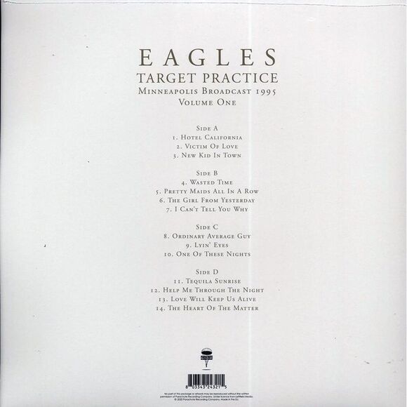 Eagles - Target Practice Volume 1: Minneapolis Broadcast 1995 (ltd. ed.) (2xLP) - Picture 2 of 2